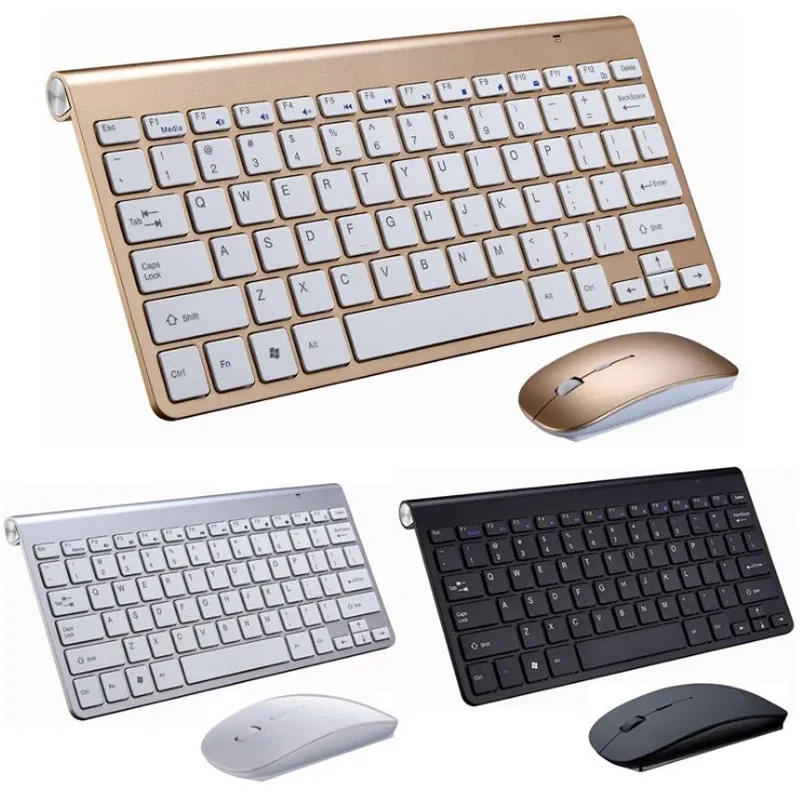 Combo's 2.4G draadloos toetsenbord en muiscombinatie set draagbare mini -toetsenbordmuizen voor Mac Desktop PC Notebook Laptop Computer Smart TV PS5