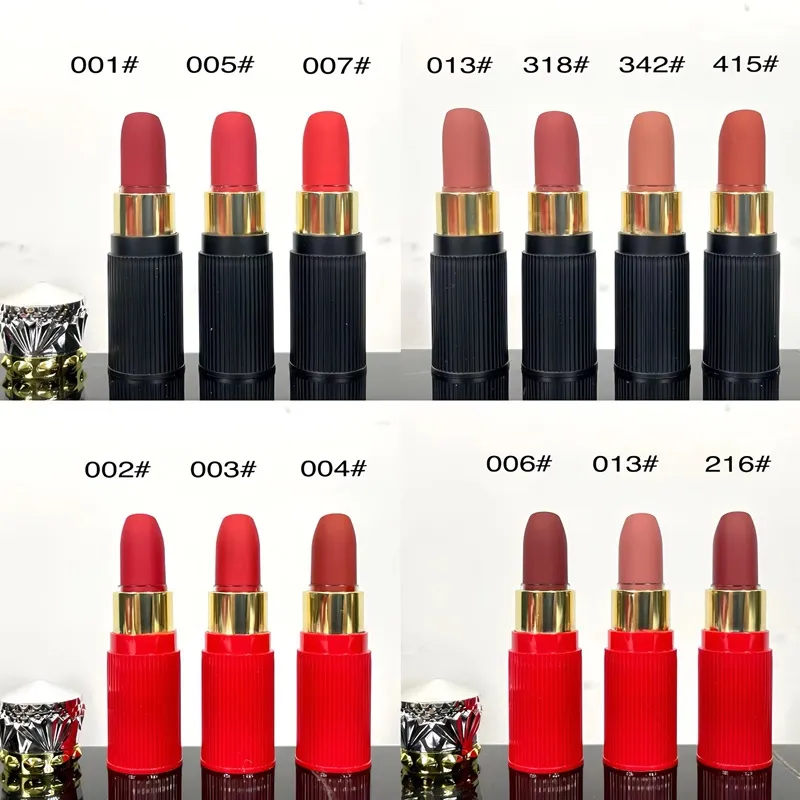 satijnen lippenstift Rouge A levres 13 kleuren glans M merk lippenstift met serienummers aluminium buis nieuw pakket 2024