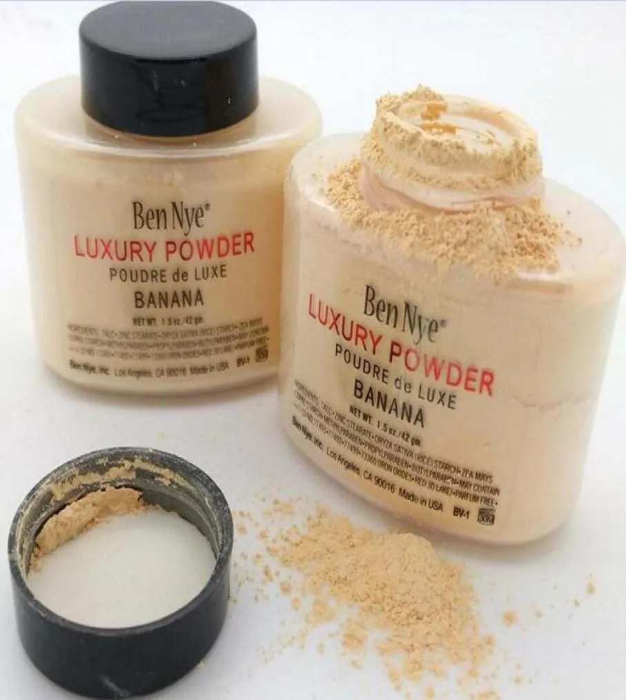 Drop Ben Nye Luxury Powder 42g Nuova cipria naturale per il viso in polvere impermeabile nutriente Banana illumina a lunga durata2005800