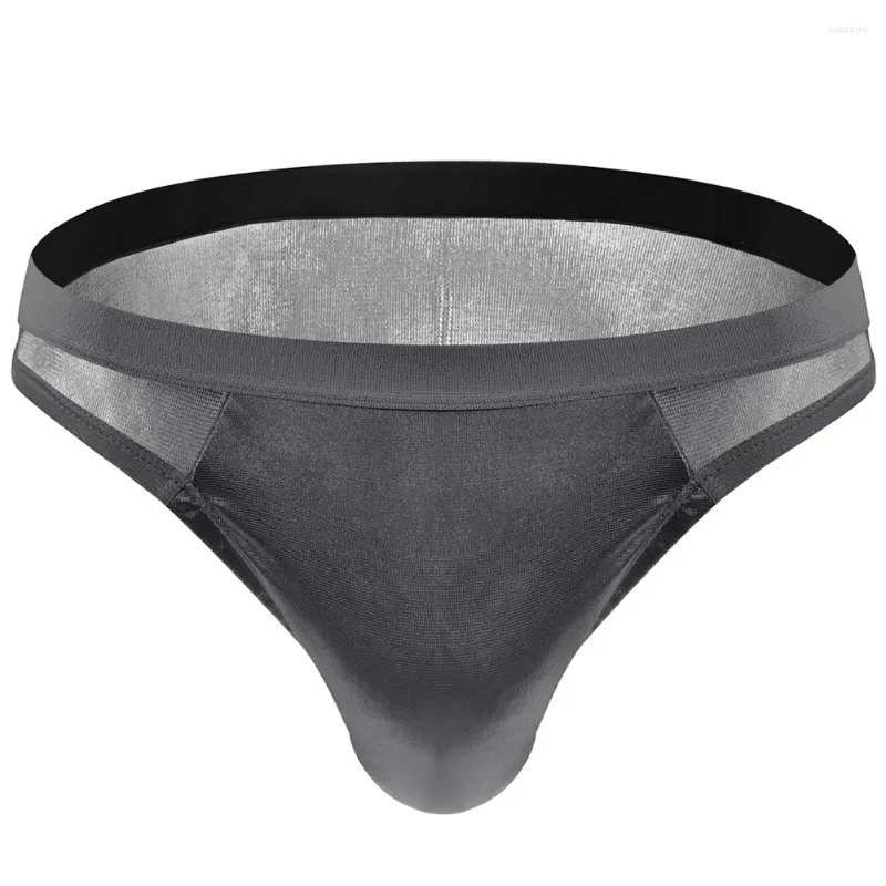 Mutande da uomo sexy slip bikini lucido U sacchetto convesso intimo ultra-sottile posteriore trasparente comodo vita bassa mutandine traspiranti