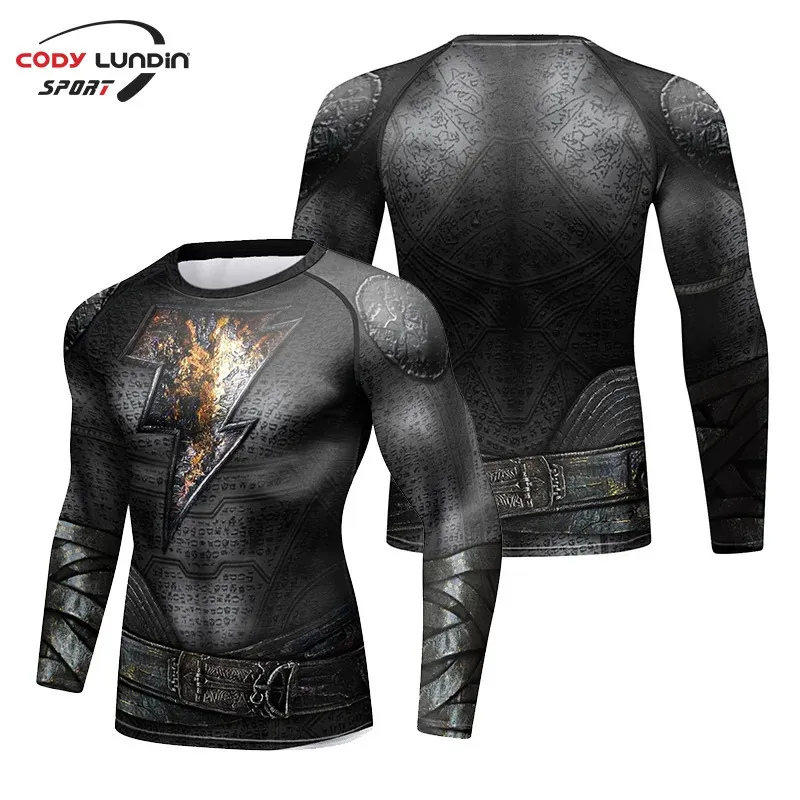 Sublimação completa masculina manga longa casual esportes legal camiseta 3d impressão compressão ginásio mma jiu jitsu rashguard rapidamente tintura camisas 240219