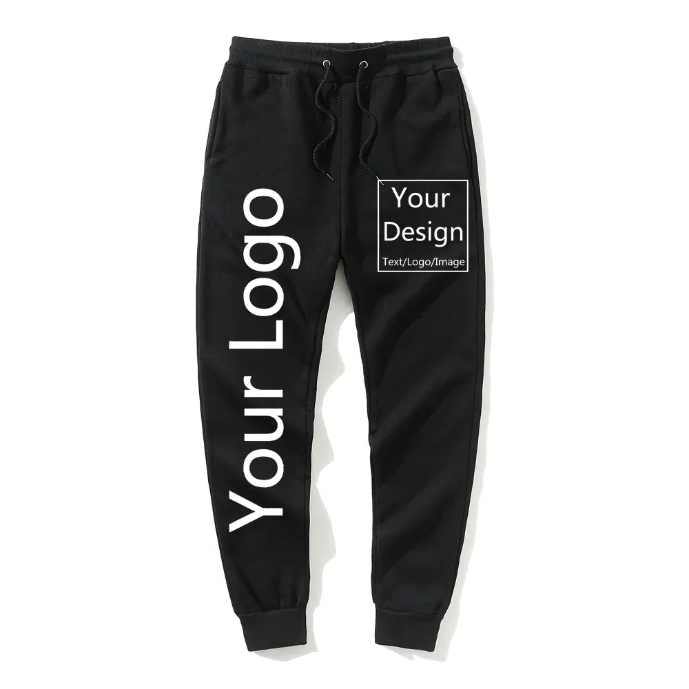 Pantalon DIY Votre logo ou photo Pantalon de survêtement Logo personnalisé Imprimer hommes Pantalon de course Streetwear hommes Jogging Sportswear Jogger Survêtement Pantalon