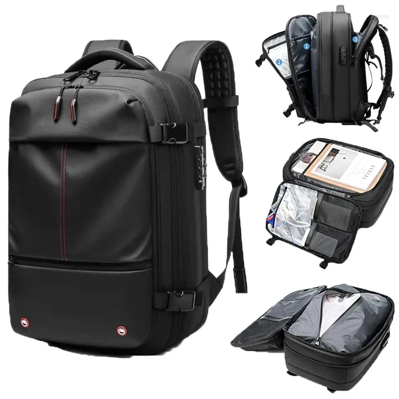 Backpack Travel Men 17inch Laptop Business Multifunctional Waterproof Vacuum Compression Large Capacity