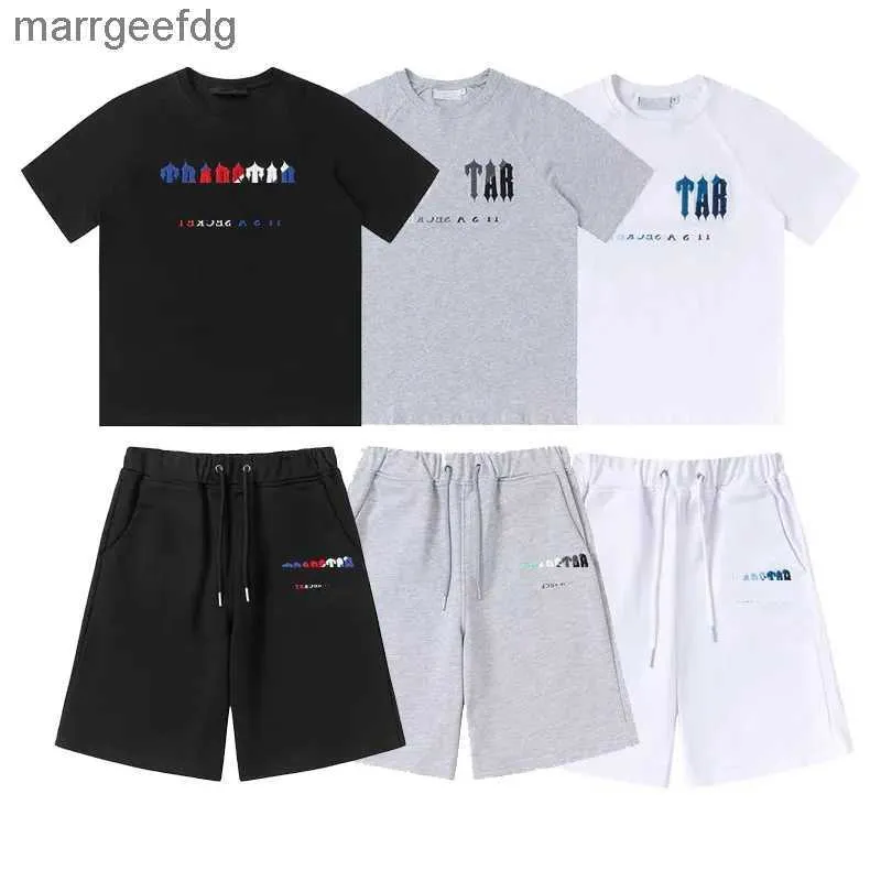 Erkekler Tişörtler Tasarımcı Menstracksuit Tech Trapstar Track Suitsshirts Kadınlar Tişörtler Trapstarf Giyim Mektup Kısa Kollu Calssic Tshirt 240301