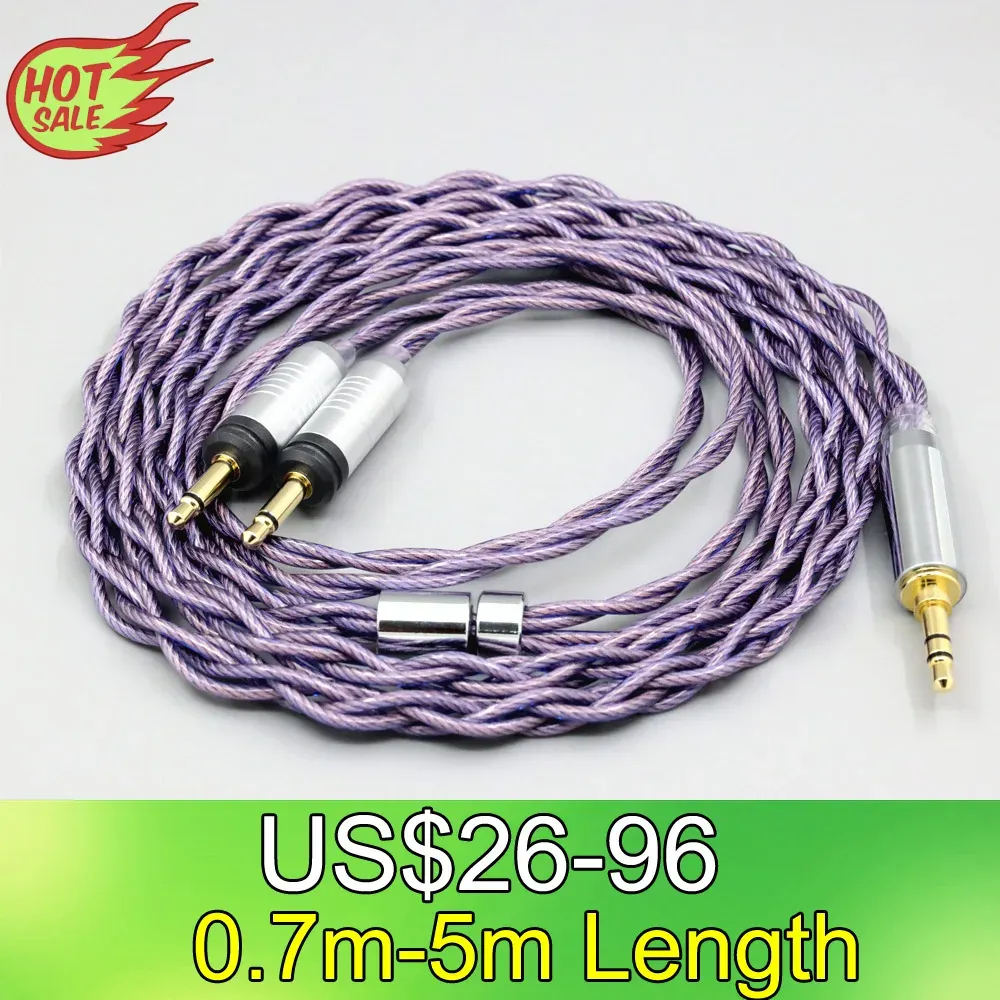 Accessories LN008265 Type2 1.8mm 140 cores litz 7N OCC Cable For Focal Clear Elear Elex Elegia Stellia Dual 3.5mm headphone plug