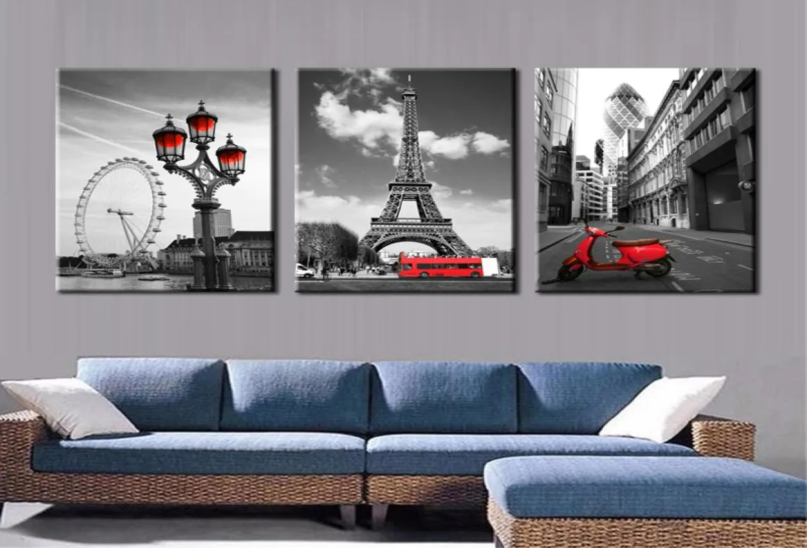 Paesaggio moderno della città Pittura su tela Paesaggio della Torre Eiffel a Parigi Poster da parete Immagine per soggiorno Decorazioni per la casa Regalo9652162