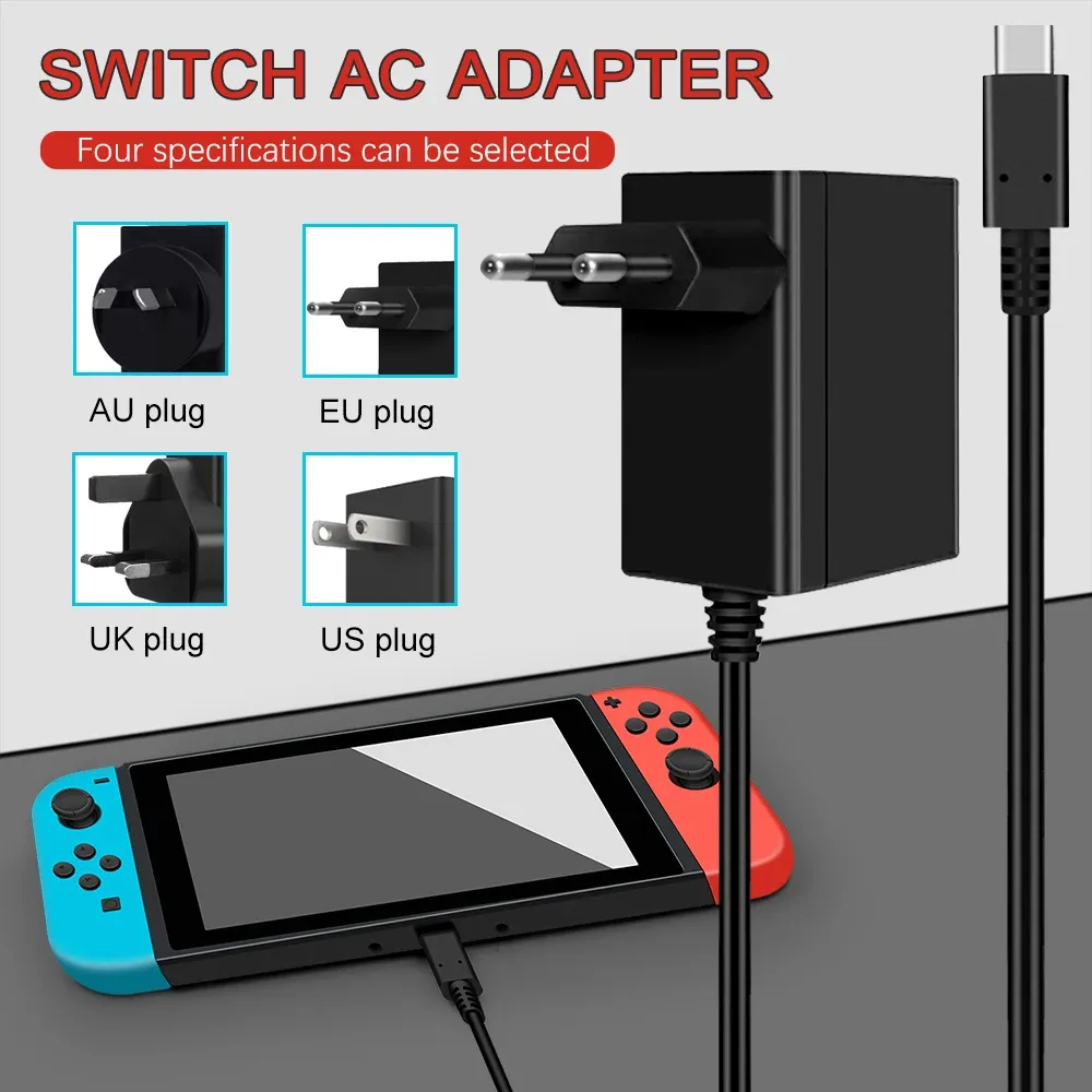 充電器EU US US UK AUプラグACアダプター充電器充電器用ゲームコンソール壁旅行料金5V 2.6A充電USBタイプCパワー