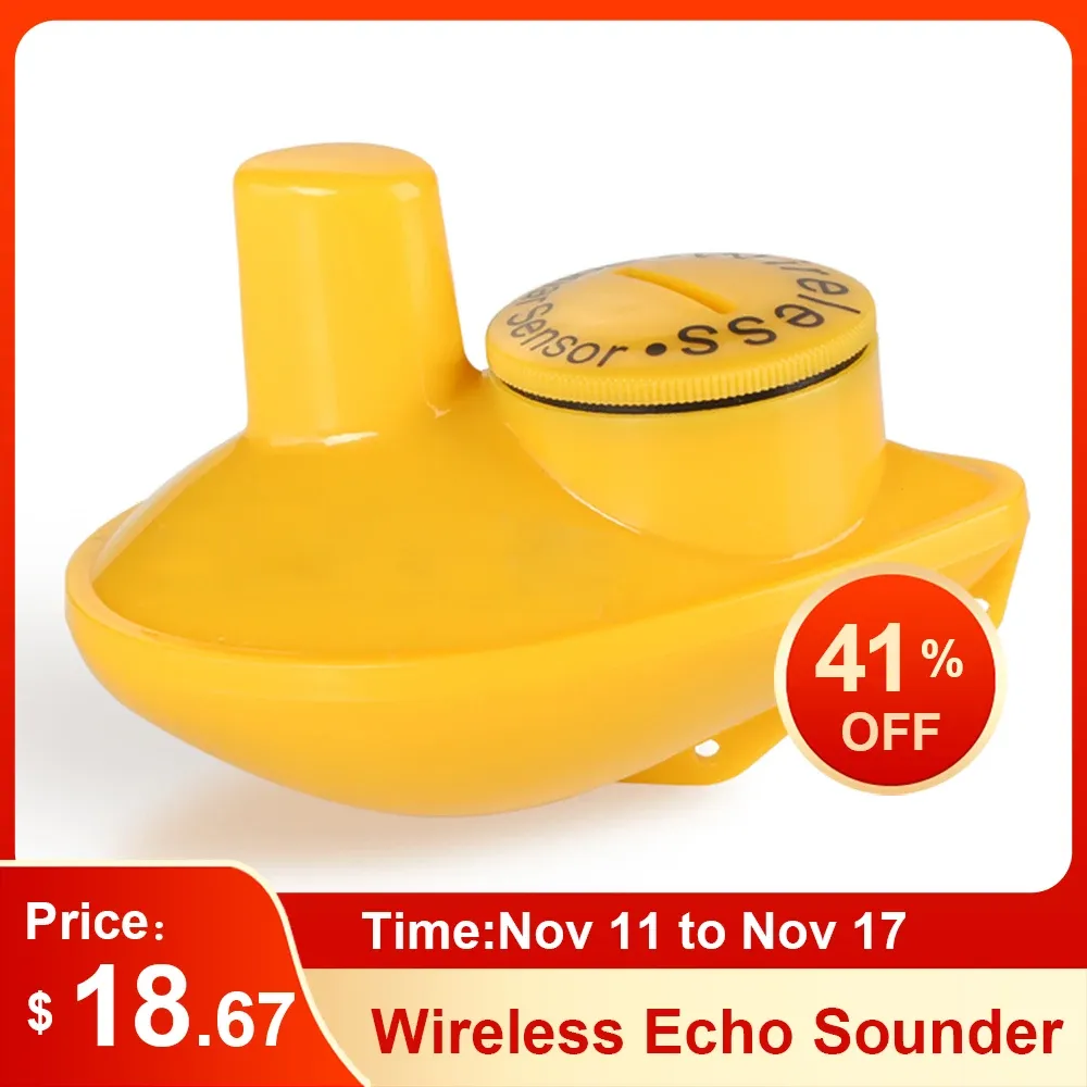 Finders Lucky Echolot Wireless Remote Sonar Sensor Angelfinder Wandler 45 m Wassertiefe Angelsonde Detektor Angelwerkzeuge