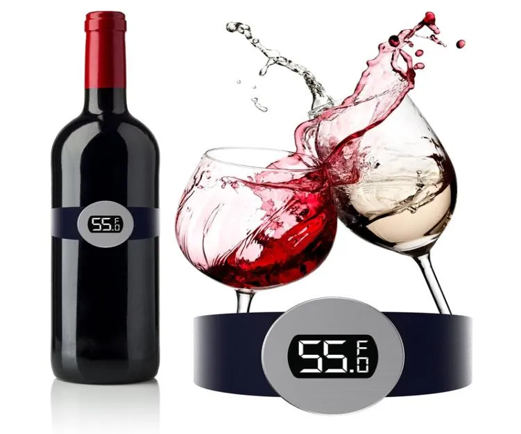 Sensor de temperatura de vinho em aço inoxidável, pulseira de vinho tinto, termômetro para cerveja, ferramentas de cozinha doméstica 3892335