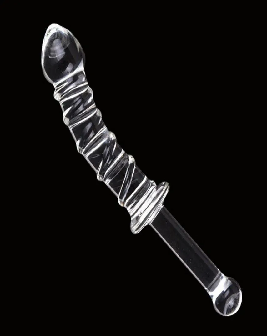 2016 New Glass dildo Anal Butt Plug Adult GSpot Stimulation Clitoral Massager Sex Toys R4109773205