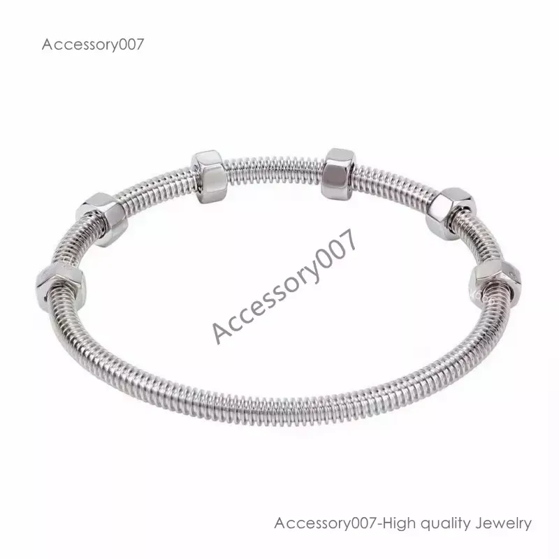 designer sieraden armbandarmband ontwerper dames en heren titanium stalen schroevendraaier armband ontwerper sieraden gouden en zilveren nagelarmband paar banddoos