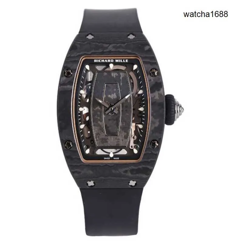 Functional Watch Crystal Wrist Watches RM Wristwatch Series RM07-01 kolfiber Titanium Metal Fashion UN25