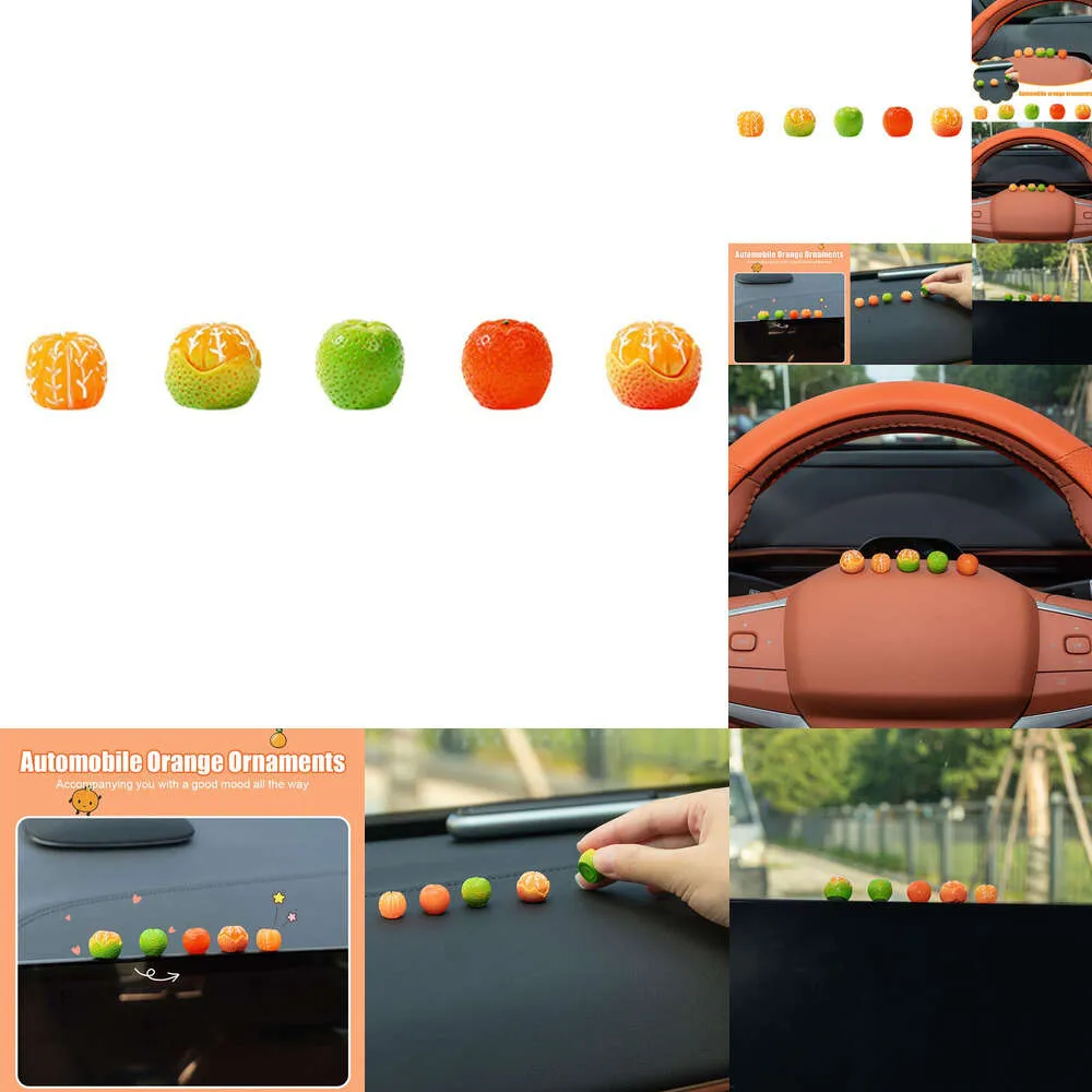 Nieuwe Nieuwe 1Set Auto Ornamenten Mini Oranje Middenconsole Achteruitkijkspiegel Ornament Interieur Auto Accessoires