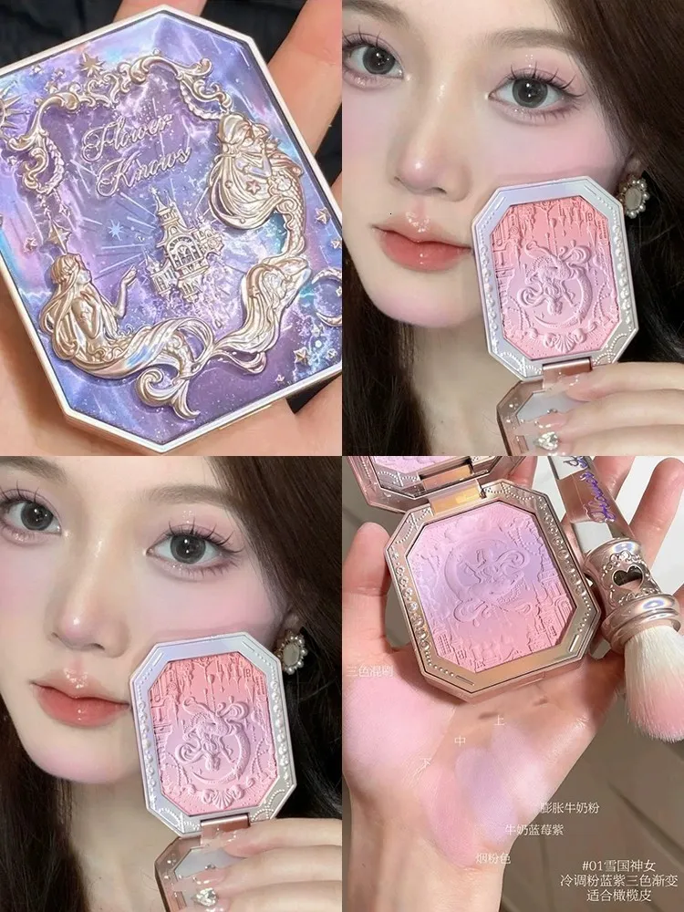 Ensemble de maquillage fleur sait Moonlit sirène ombre à paupières Palette mat Blush et brillant à lèvres Kit Maquiagem avec sac 231225