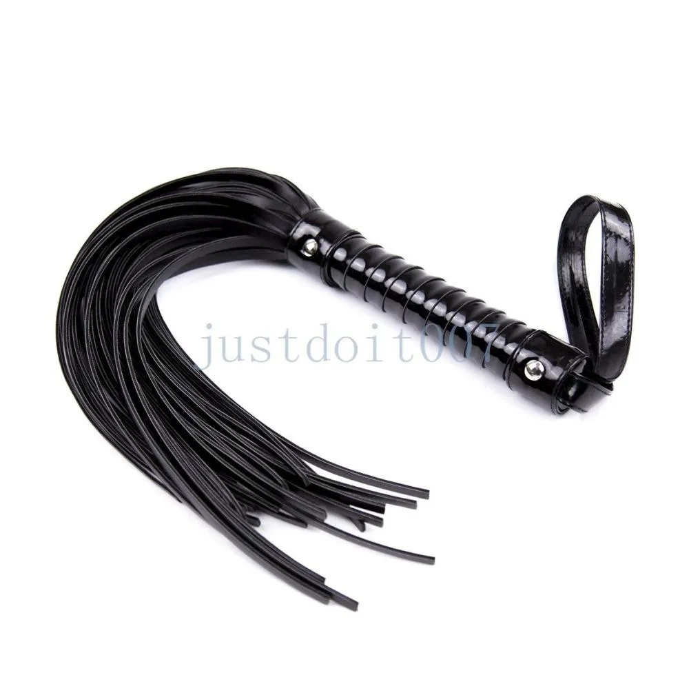 Bongage PU Whip Flogger Cat Nine Tail Alternative uchwyt SM TAWSE NOIR TASSELS PRZEDSTAWY R469263548