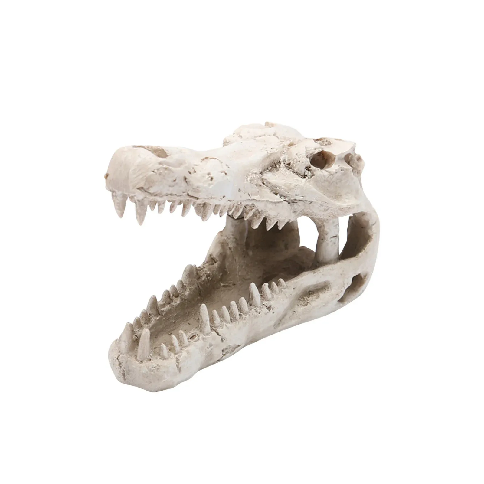 Home Fish Tank Harts Craft Pet Supplies Simulation Reptile Animal Aquarium Ornament Artificial Shelter Skull Gift 240226