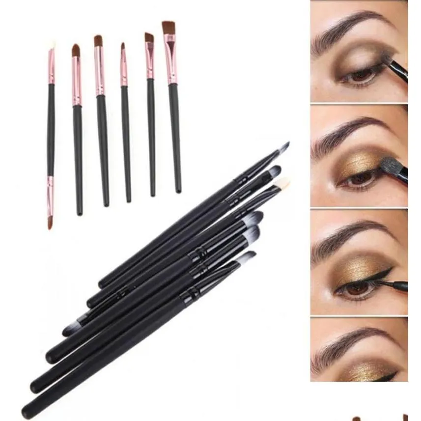 Makeup Brushes Whole 6 PCS Professional Makeup Cosmetics Brushes Eye Shadows Eyeliner Nose SMUDDE TOOL SET PIT för Brushes351407 DHSDG