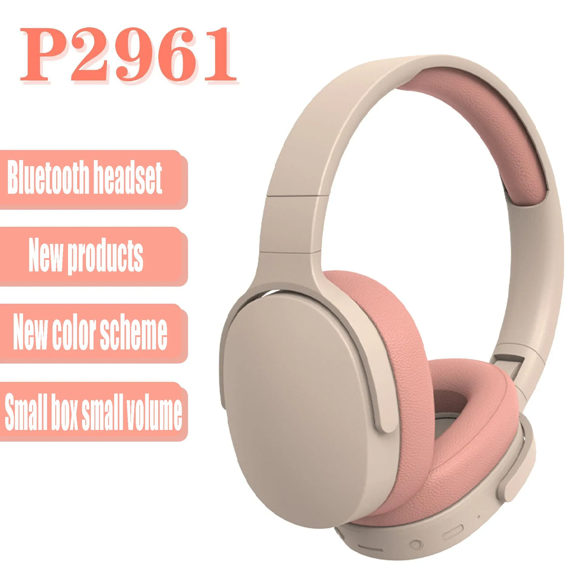 Hörlurar Ny P2961 Bluetooth Headset Sport Noise Refiling Headset Trådlöst Subwoofer Gaming Headset Stereo HiFi Headset