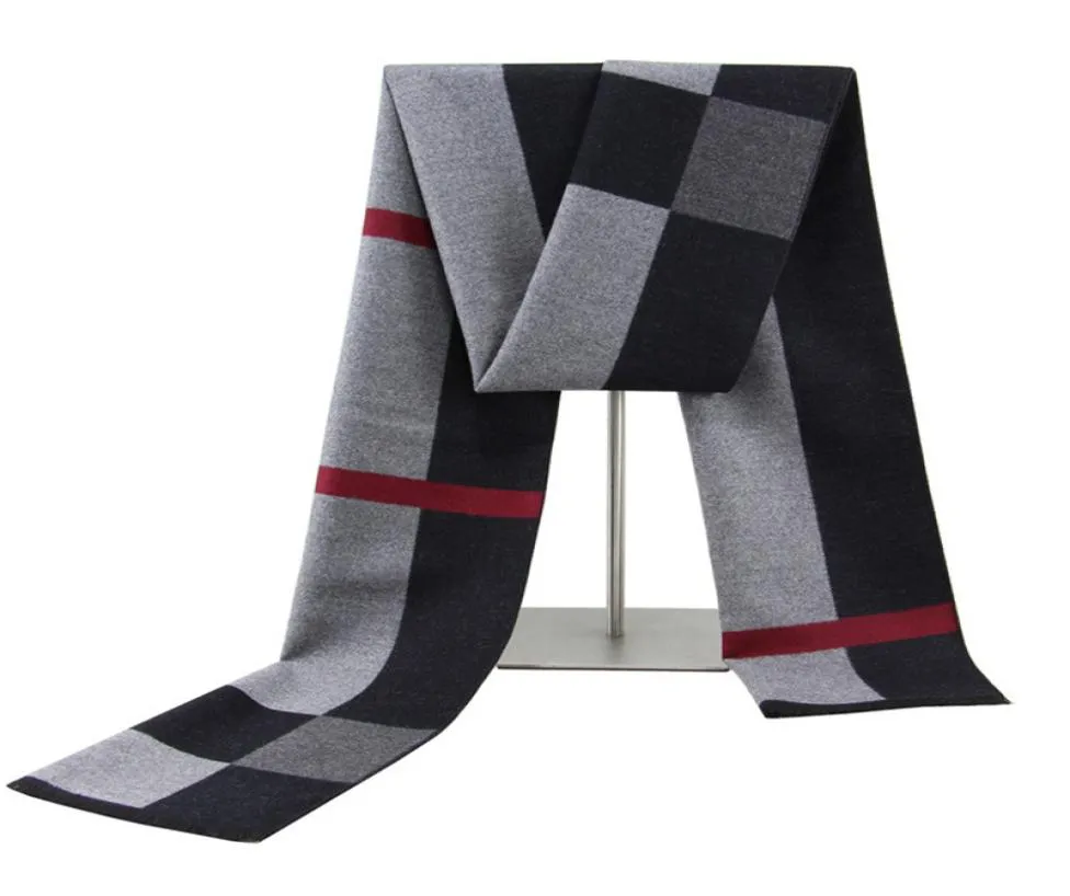 Fashionable Plaid Mens Thick Soft Warm Long Scarf Cashmere Men Scarves Shawl Wrap 30180cm Christmas Gift To Man Winter1680470