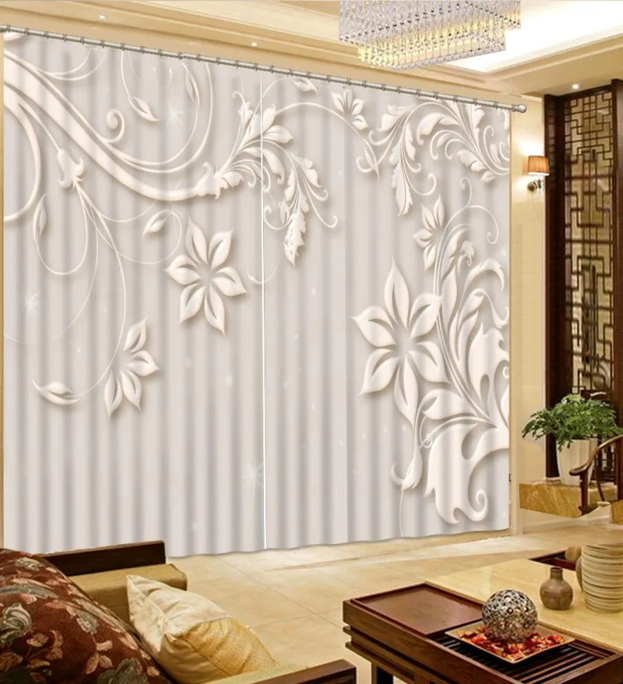 Luxury 2017 Modern Curtains For Living Room Fashionable jewelry Window Curtain 3D Curtains For Bedroom5851518