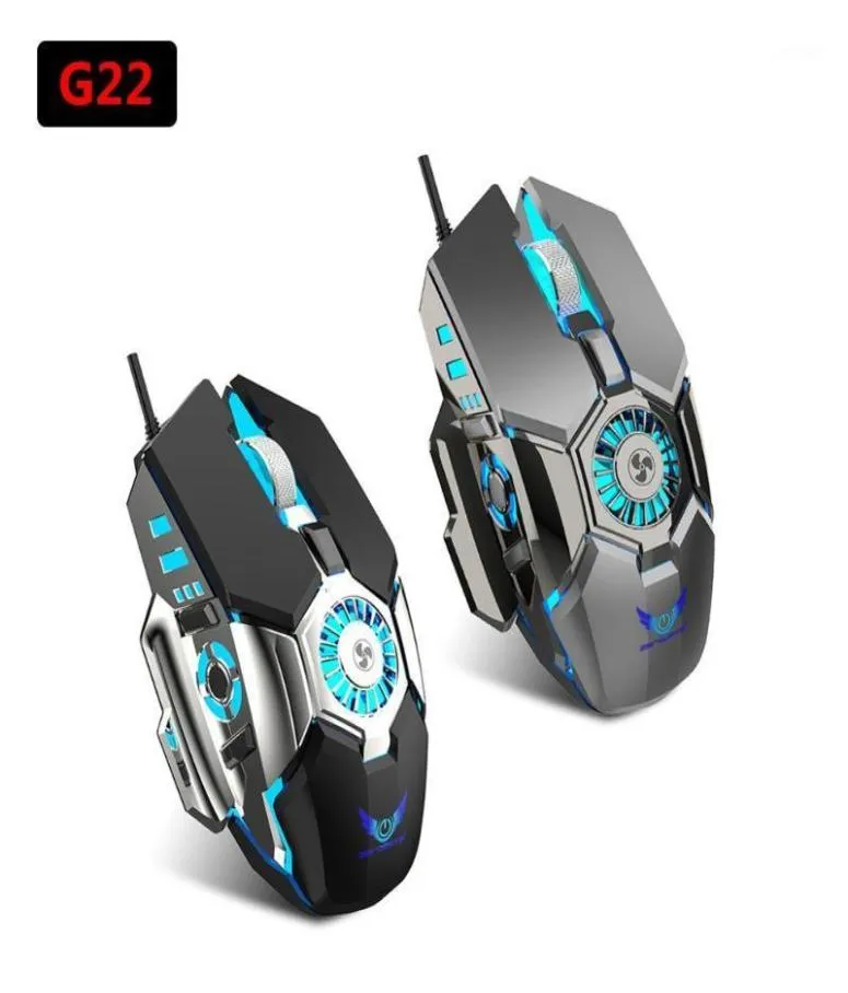 Profissional 15m wired gaming mouse 6 botões 6400 dpi óptico computador gamer microfones com ventilador programação macro para pc19955989