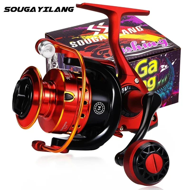 Reels Sougayilang New 10005000 Series Spinning Reel Max Drag 8kg Fishing Reel 5.2:1 Gear Ratio Smooth Carp Reel Bass Fishing Tackle