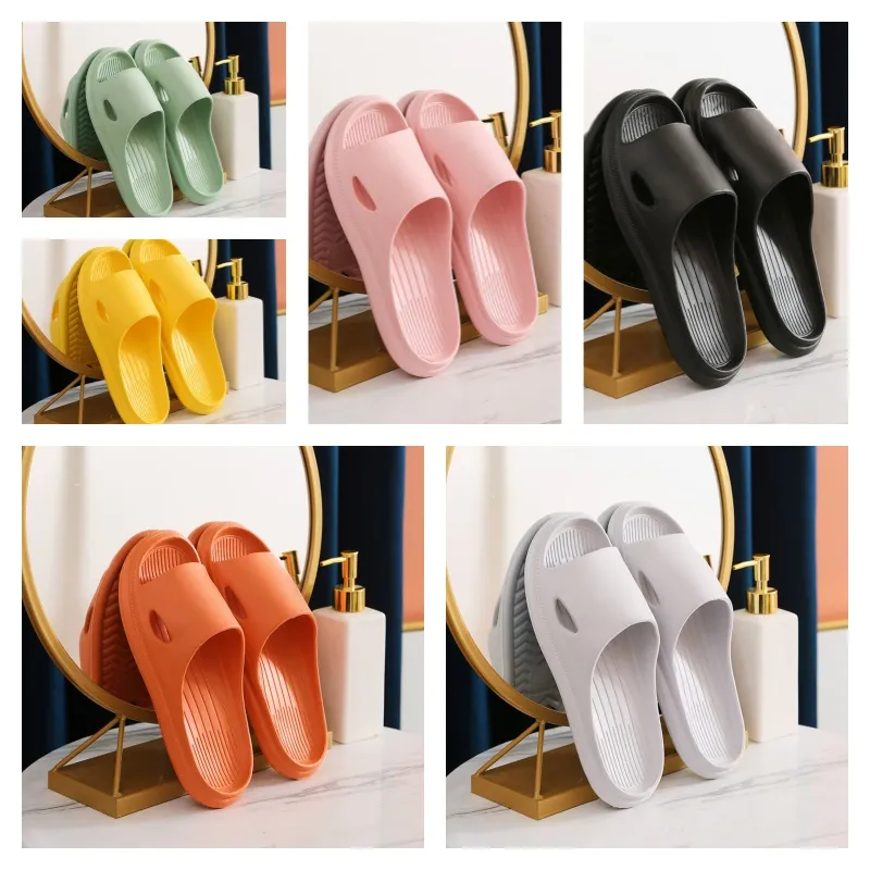 2017Summer Women Men's Slippers Indoor Bath Thick Platform Non-slip Home Flip Flops Letter Print Beach Sandals Ladies Shoes