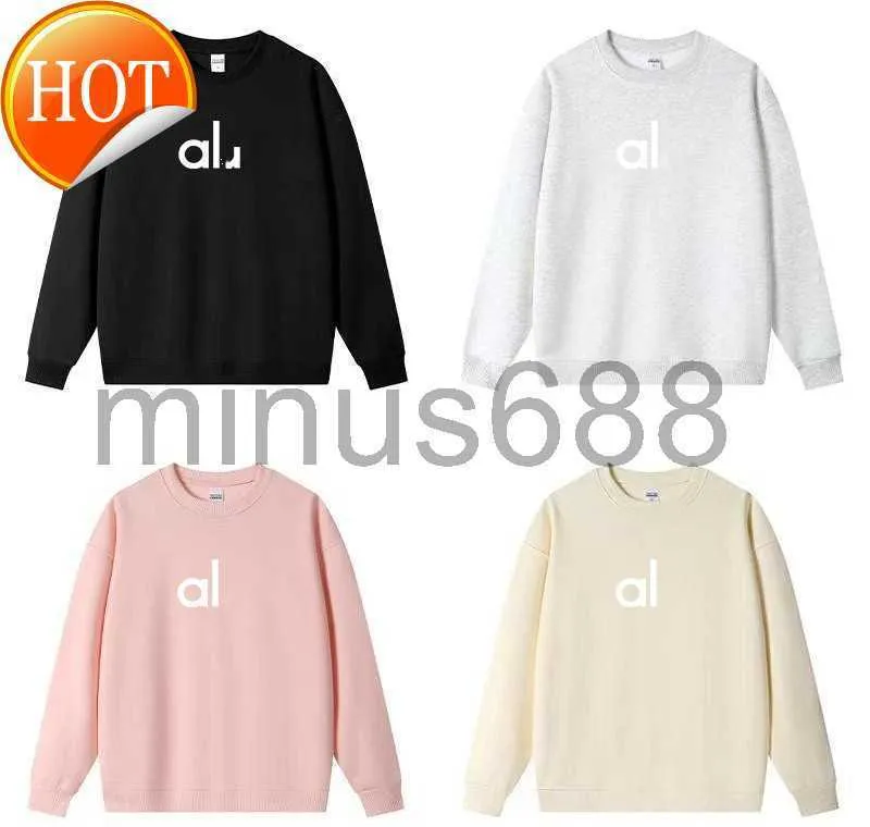 Al o Sweats à capuche pour femmes Sweatshirts Al Femmes Yoga Tenue Pull parfaitement surdimensionné Lâche Manches longues Crop Top Fitness Entraînement Ras du cou BlouseX03K