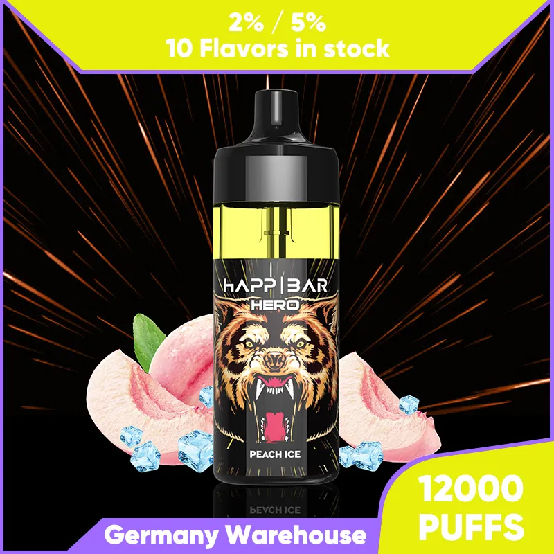 Original Puff 12000 Puffs 12K Descartáveis ​​Vapes Pen Cigarros Eletrônicos 20ml Pod Malha Bobina RGB Luz Recarregável Ar Ajustável 2% 5% Dispositivo