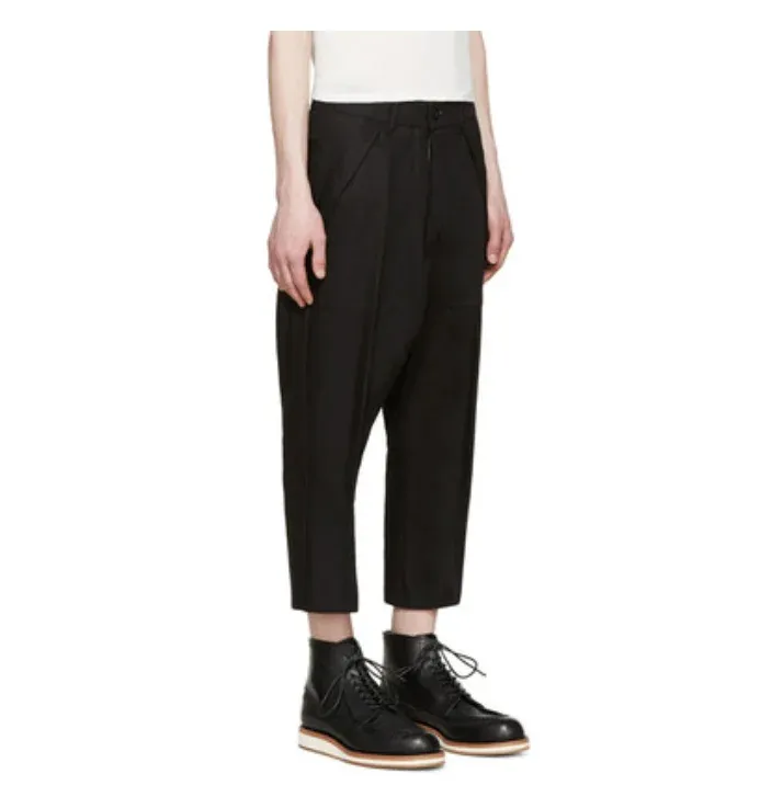 Pants Ro Spring and summer new lowcrotch eightpoint trousers, lowcrotch tapered pants, straight casual pants