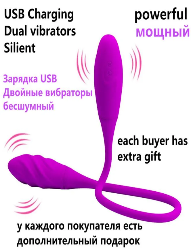 Vibratore anale per uomo donna doppi vibratori 7 velocità Gspot uova di vibrazione prodotto del sesso ricaricabile giocattoli adulti del sesso per coppia MX192854621