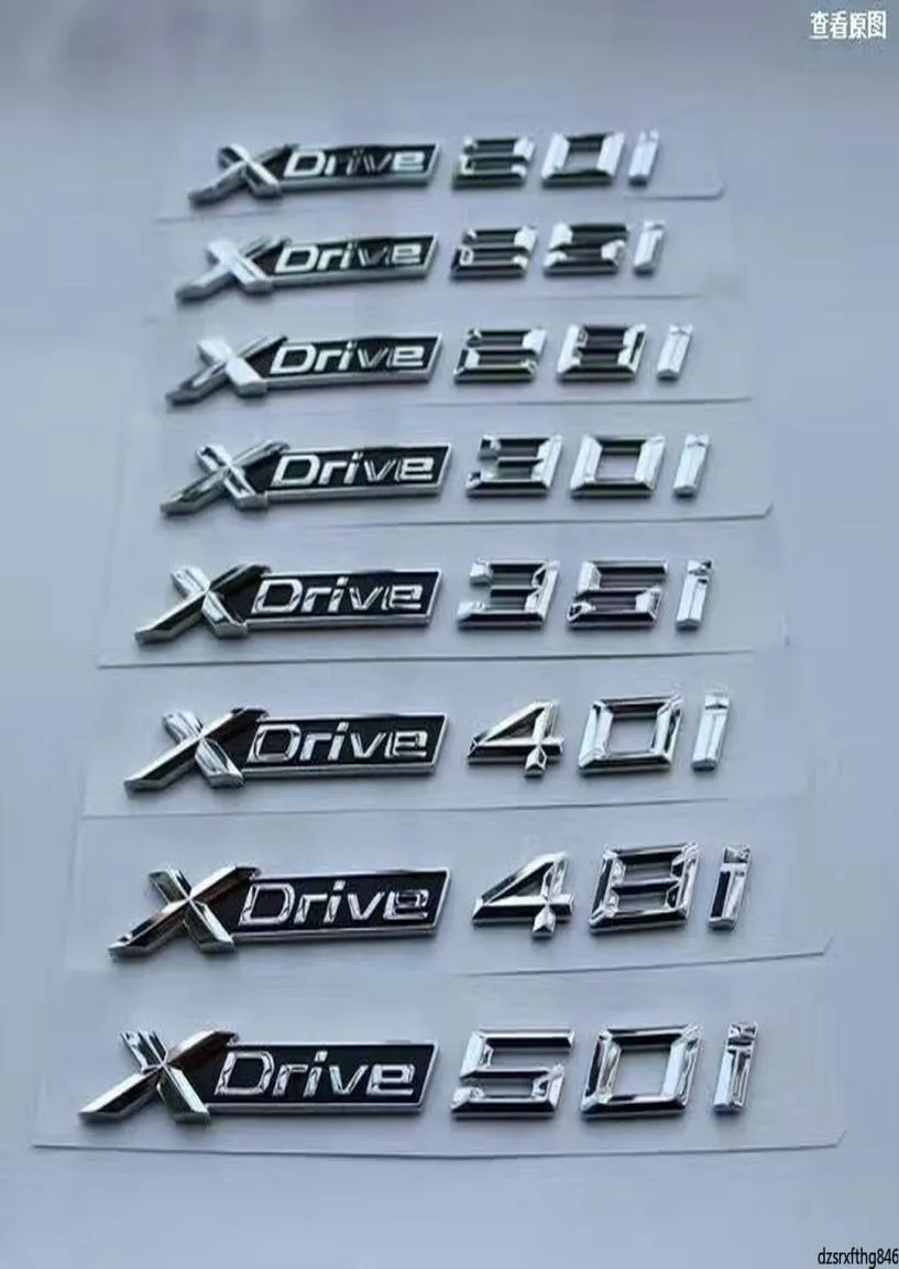 1x新しいABSクロムカーXDRIVEロゴエンブレムステッカーxドライブ20I 25I 28I 30I 35I 40I 48i 50I for BMW x1 x3 x5 x5 x68368164