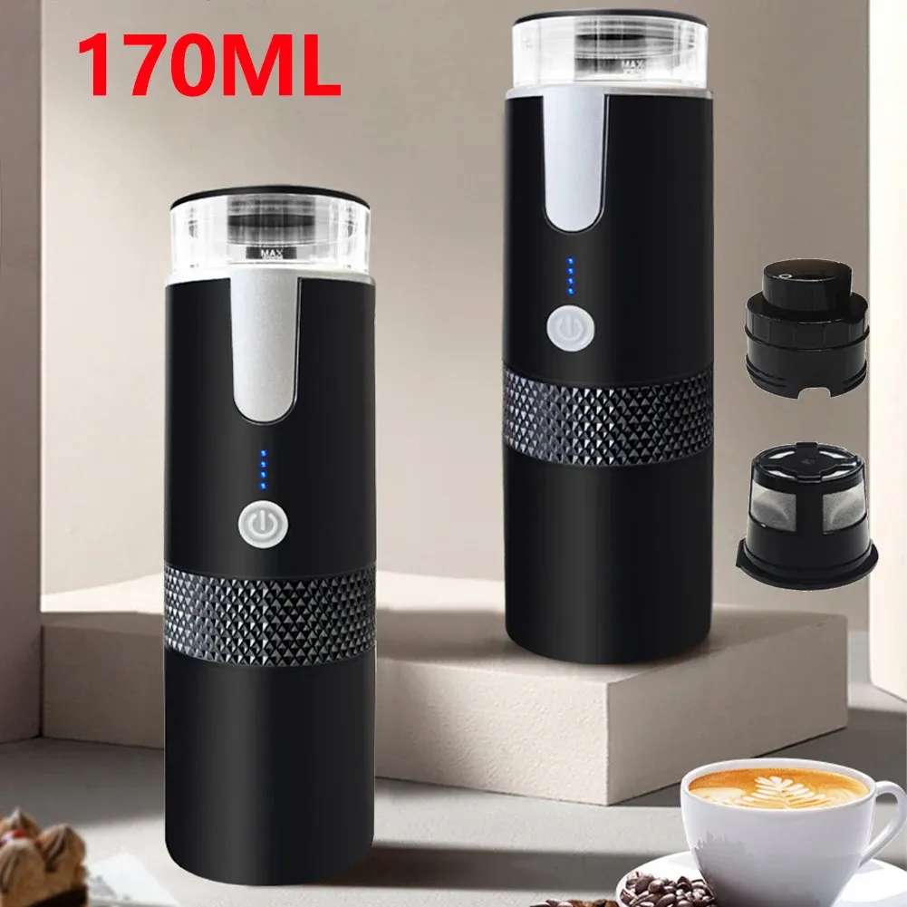 Tools 170ml Electric Coffee Machine Wireless Capsule Coffee Maker Rechargeable Automatic Coffee Machine for Home Office Camping Travel