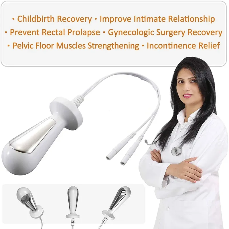 Equipment Vaginal Probe Electrodes For Pelvic Floor Exerciser Incontinence Therapy Kegel Exerciser Use With TENS/EMS Machines