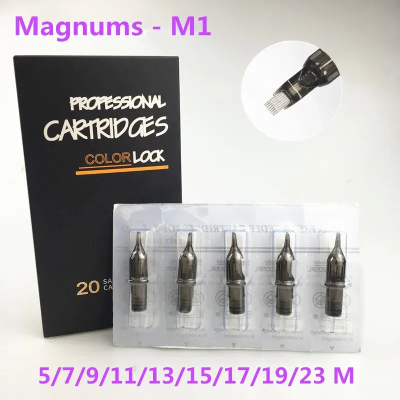 Boîte de machines de 20pcs 0,30 / 0,35 mm cartouches à aiguille de tatouage gris premium