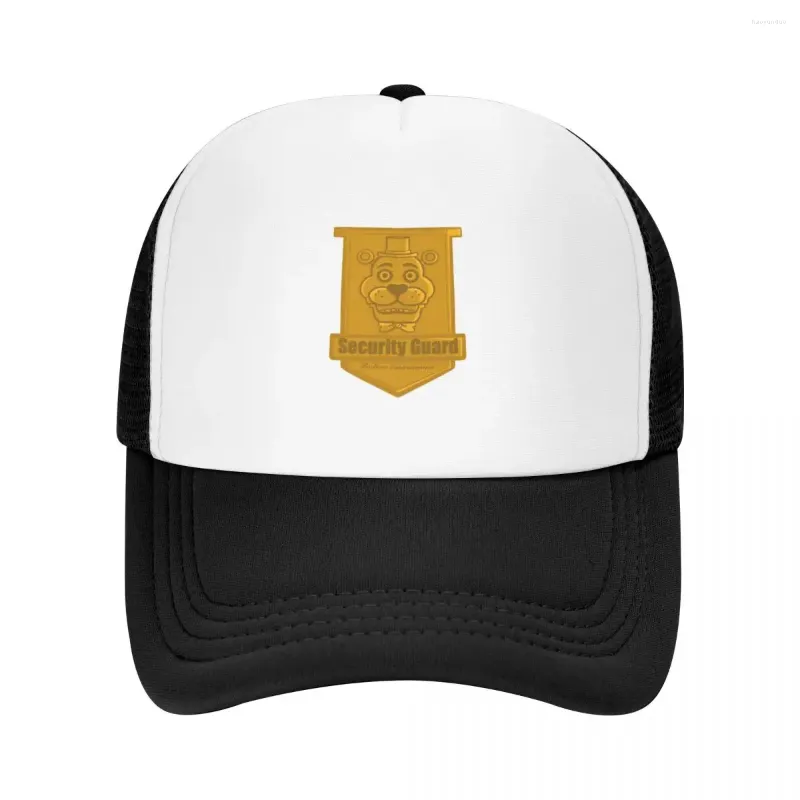 Bonés de bola FNAF Security Guard Badge Baseball Cap Snap Back Chapéu Chapéus Ocidentais para Mulheres Homens