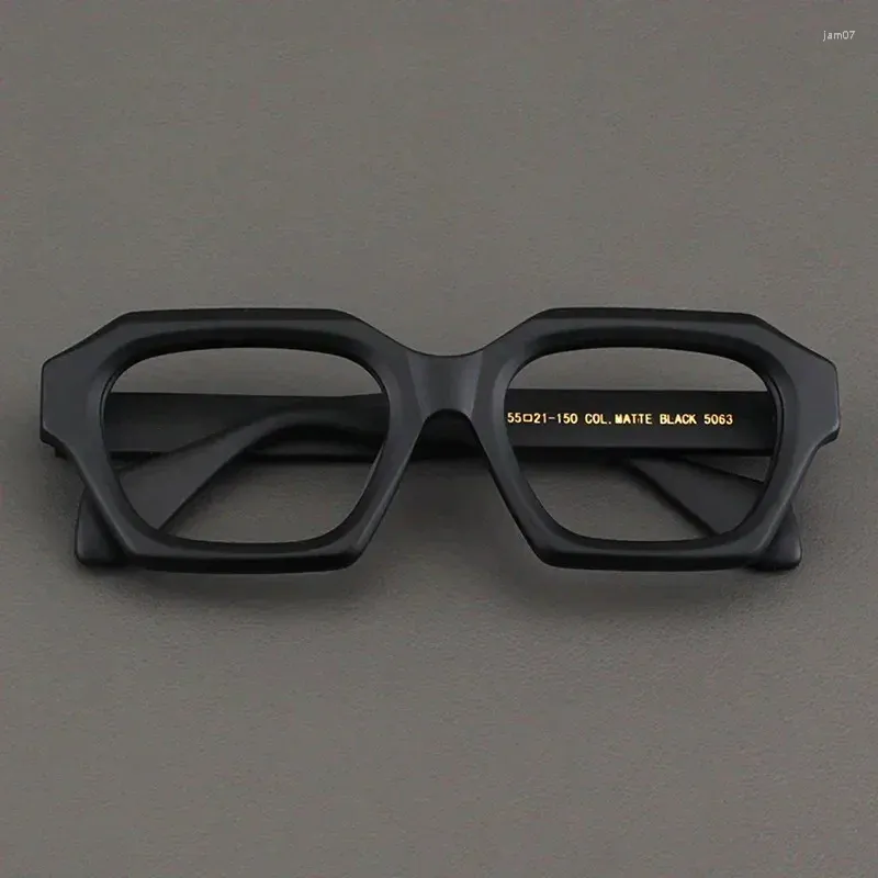 Marcos de gafas de sol Marco de gafas irregulares de acetato grueso para hombres de calidad superior Lectura óptica Miopía Gafas de moda Personalizadas para mujeres