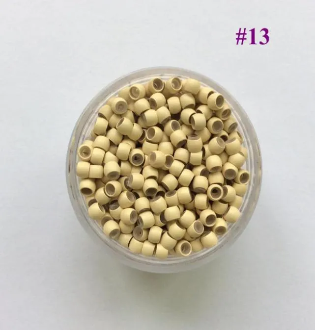 1000 PCSJAR 13BLONDE 29X16X20MM KOPPER SILICONE FINDE NANO LINKSRINGStubes For Nano Pärlor Hårförlängningar7588415