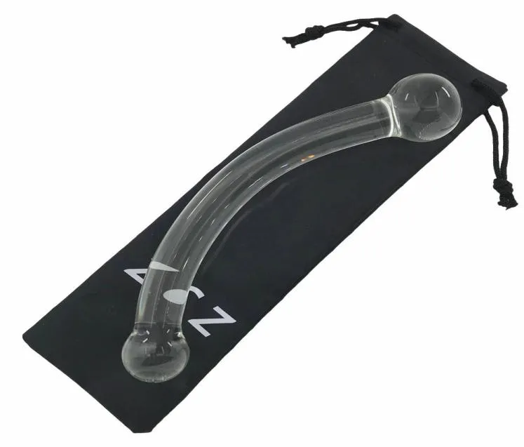 New Big Long Double Bead Crystal Glass Dildo Fake Penis Anal Butt Plug Vagina Clit Stimulator Female Gay Masturbation Sex Toys3565617