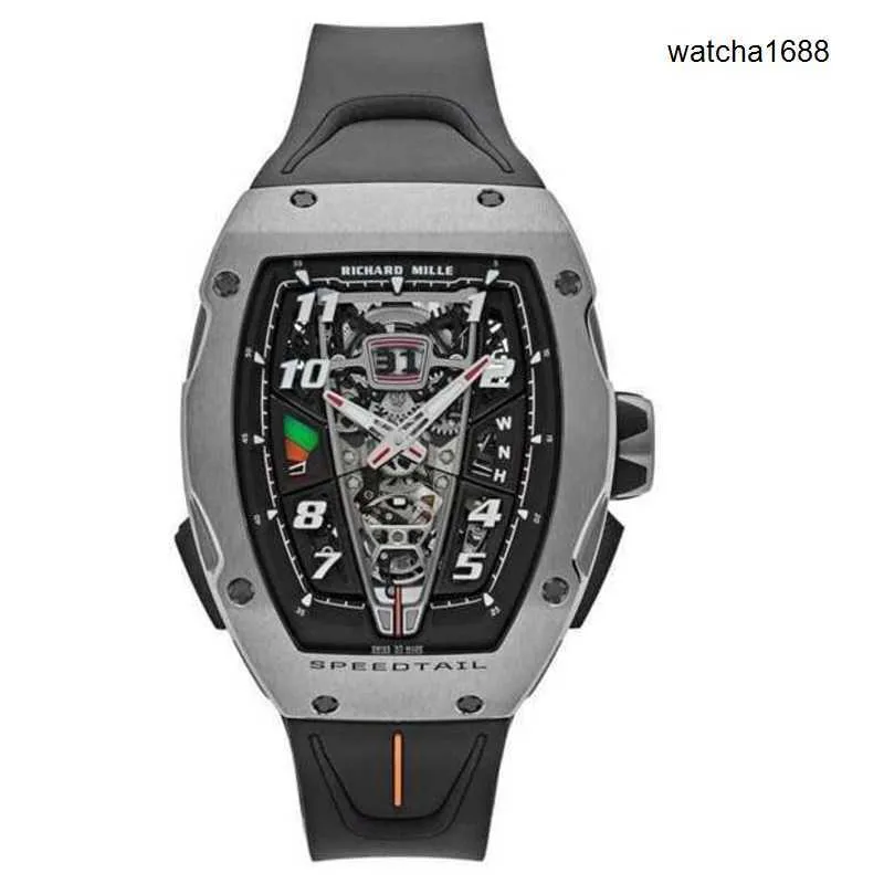 Diamantuhr Designer-Armbanduhr RM Armbanduhr RM40-01 McLaren Speedtail Automatikaufzug Tourbillon RM40-01