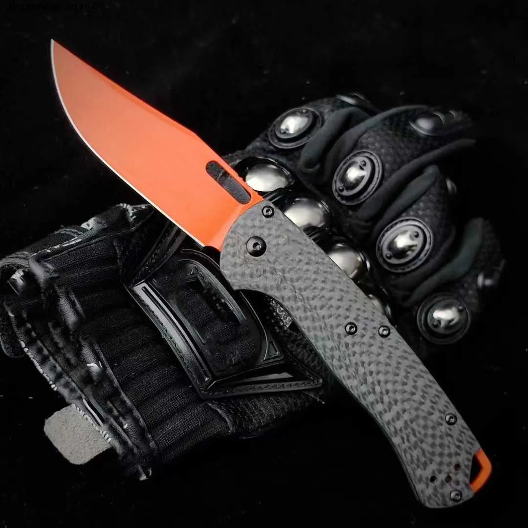 Handle Carbon Fiber BM 15535 Tactical Folding Knife Outdoor Camping Survival Knives Portable Pocket EDC Tool