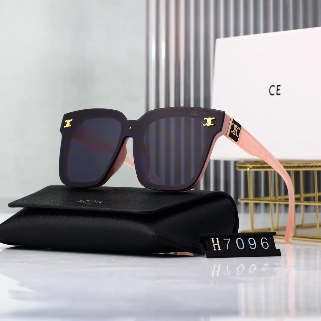 New Designer Sunglasses Fashion Sunglasses for Women Luxury Letter Mirror Leg Inlaid with Diamond Beach Shading UV Protection Polarized Glasses Gift with Box