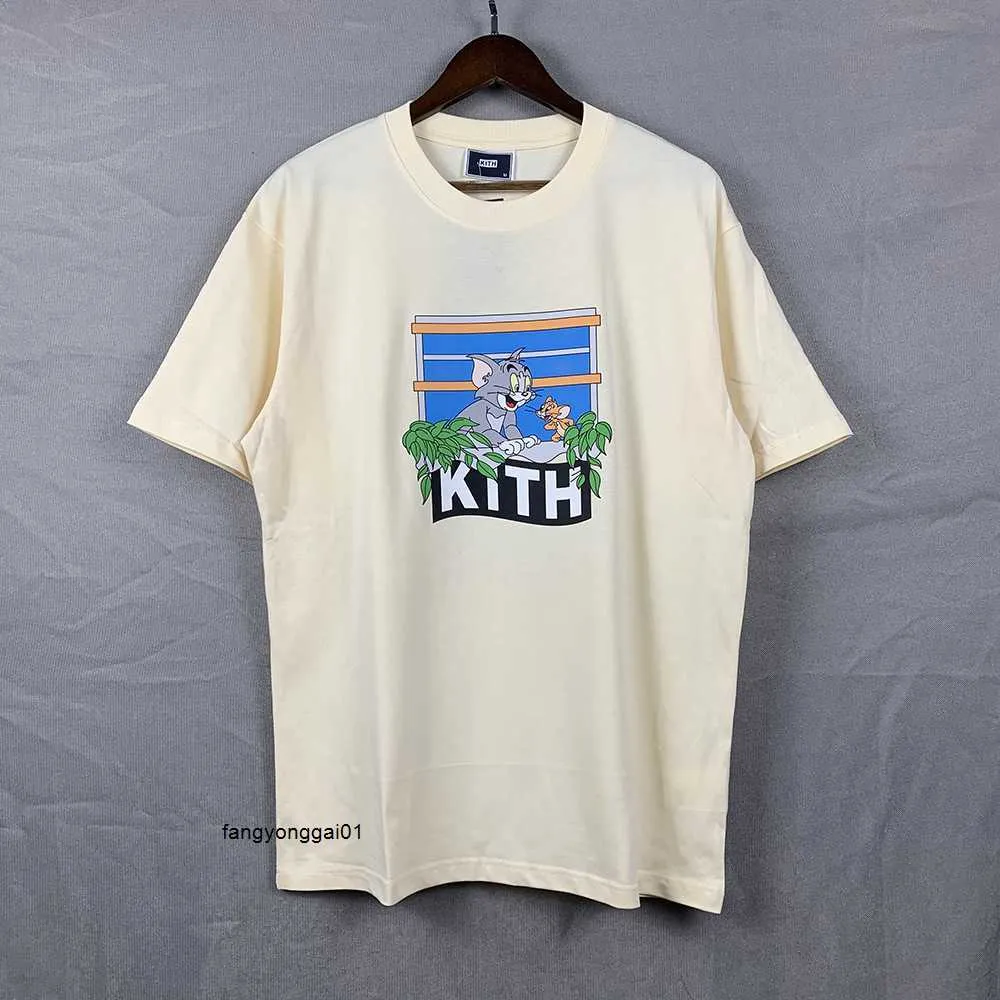 Kith t shirt męskie designer T koszule TEE Trening koszule dla mężczyzn ponadwymiarowe koszulki T-shirt 100%bawełniane kith tshirty vintage krótkie rękawa rozmiar US