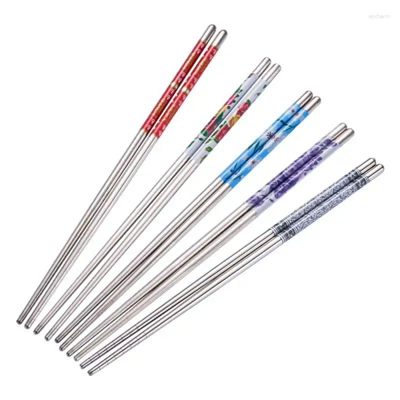 Chopsticks Pattern Durable 5 Options Available Portable Stainless Steel Grade Material Travel Essentials