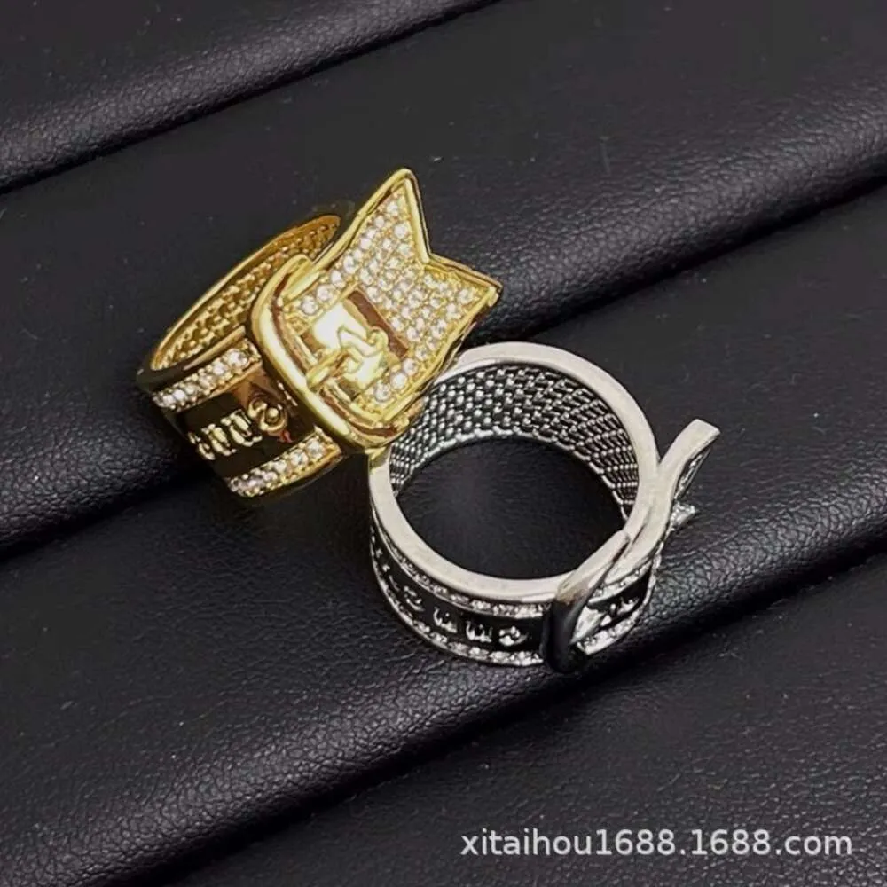 Saturn Viviane Jewlery Designer Biżuteria dla kobiet Viviennr Westwood Anillos The Western Cespress Dowagers Diamond Belt Ring Sier Rose Gold Tri Color