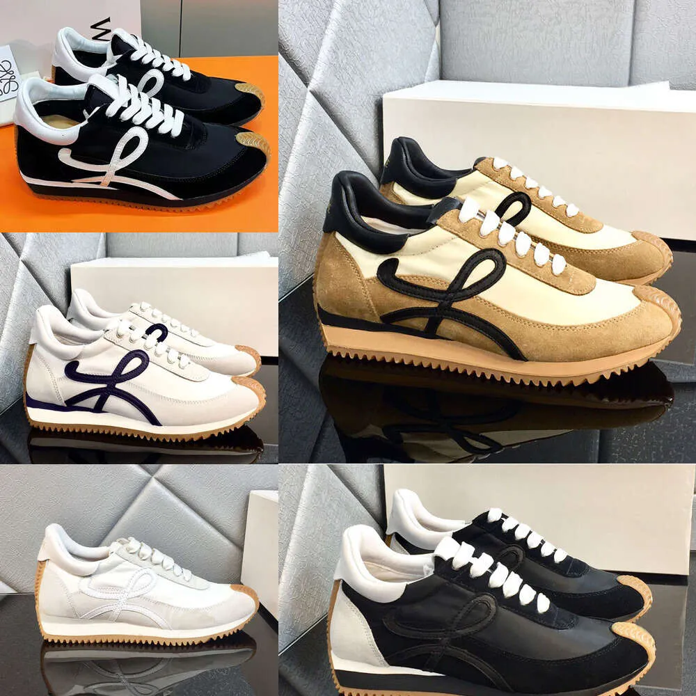 Flower Designer Chaussures décontractées pour hommes et femmes pour Flow Runner Sneaker de haute qualité en nylon et daim à lacets avec tige souple et semelle ondulée en caoutchouc miel Top 409