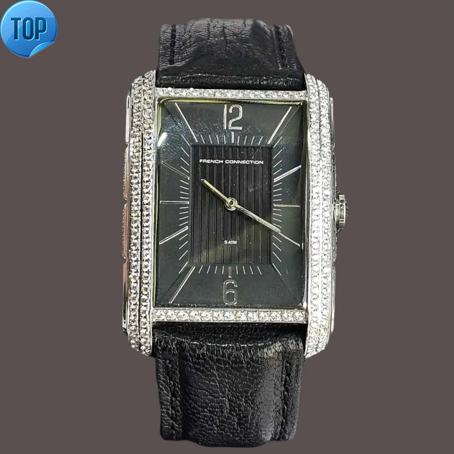 Jeny Jewels Manufacturer Hot Sale Square Black White Fine Jewellery Diamond Watch Lab Grown Diamond Watch for Mens Fashion