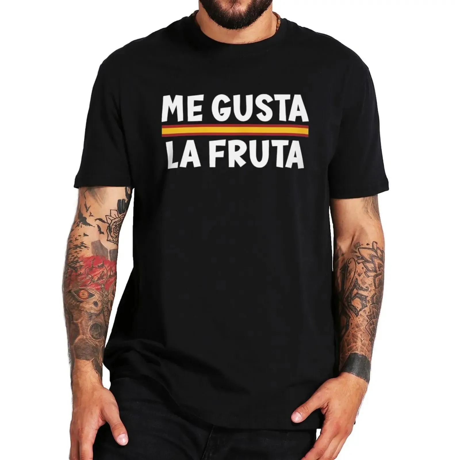 Maglietta Me Gusta La Fruta Mi piacciono i frutti Divertenti magliette meme spagnole per uomo Donna 100 cotone Taglia EU Casual Tee unisex 240228