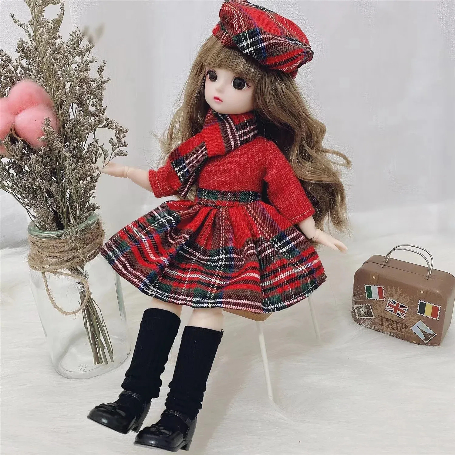 30 cm 1/6 BJD Little Princess Suit 3D Eye 23 stawy Włosy w wysokiej temperaturze 6 punktów lalki Bjd Dolls Dolls 240219