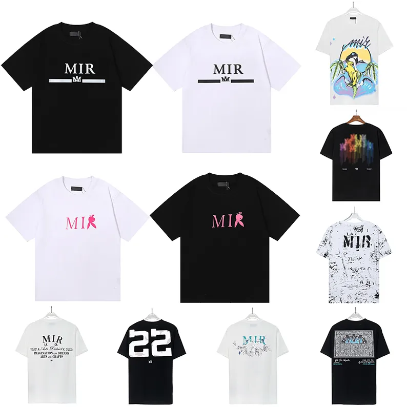 デザイナーA Miri Mens T Shirts Womens Printed Fashion Man Amirs Tシャツカジュアルティーショートスリーブ